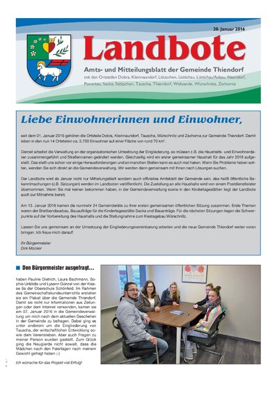 Der Landbote Januar 2016