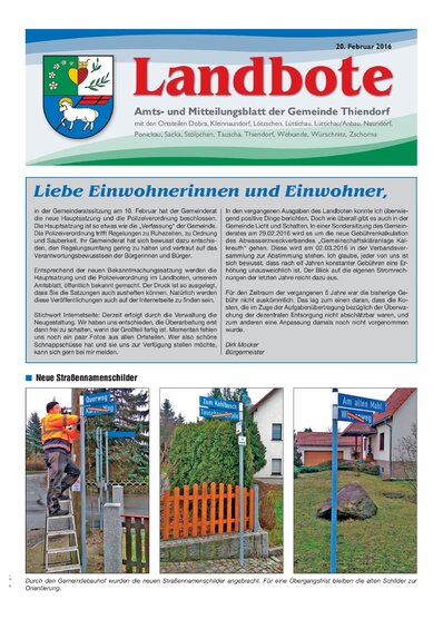 Der Landbote Februar 2016