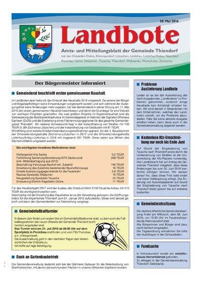 Der Landbote Mai 2016