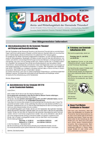 Der Landbote Juli 2016