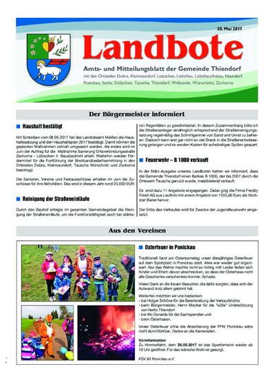 Der Landbote Mai 2017