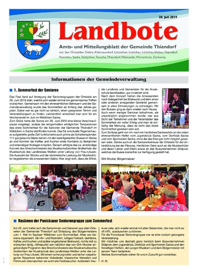Der Landbote Juli 2019