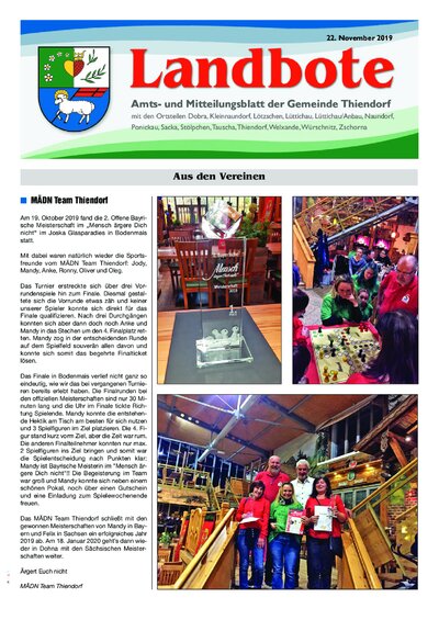 Der Landbote November 2019