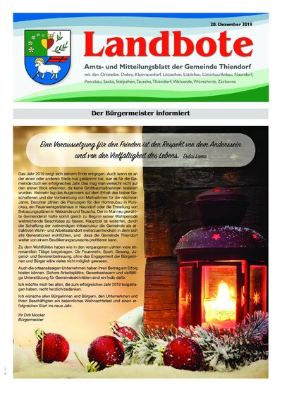 Der Landbote Dezember 2019