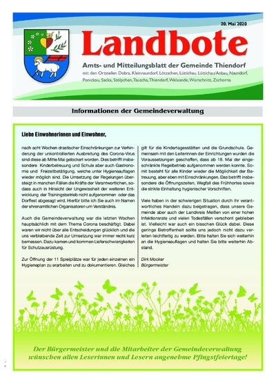Der Landbote Mai 2020