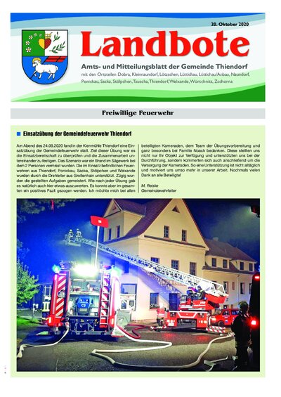 Der Landbote Oktober 2020