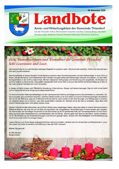 Der Landbote Dezember 2020