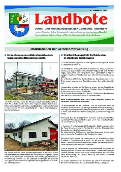 Der Landbote Februar 2022