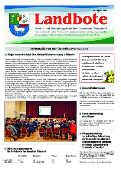 Der Landbote April 2026