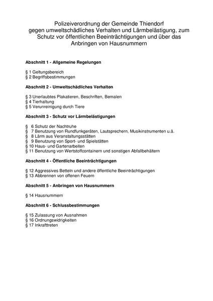 Polizeiverordnung