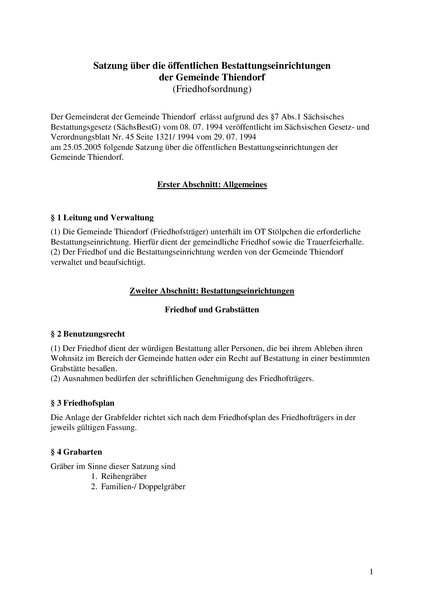 Friedhofordnung