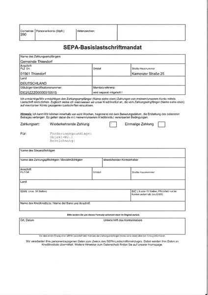 SEPA-Basislastschriftmandat