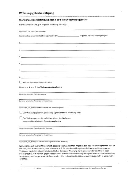 Wohnungsgeberbestätigung